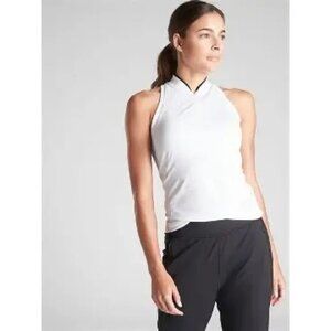 Athleta Momentum Seamless Polo Tank Top White Size XS